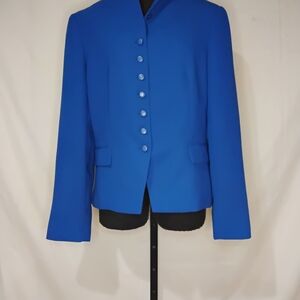 Elegant Vintage Blue Women's Blazer